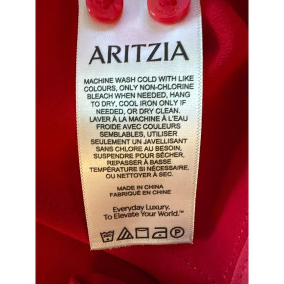 NWT Aritzia Babaton Petra Satin Red Wrap Tie Midi Dress Size XS - Picture 5 of 8